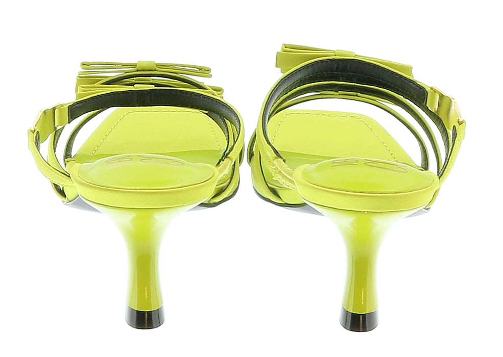 Versace Jeans Couture Womens  Stappy Mid Heel Bow Sandals-