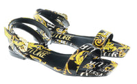 Versace Jeans Couture Black Signature Print Slip On Sneakers-