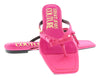 Versace Jeans Couture Hot Pink Bow Fashion Flip Flop Sandals-