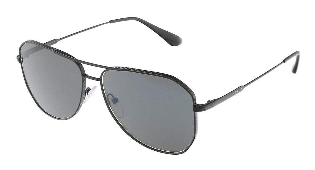 Prada Linea Rossa  Black Aviator Sunglasses