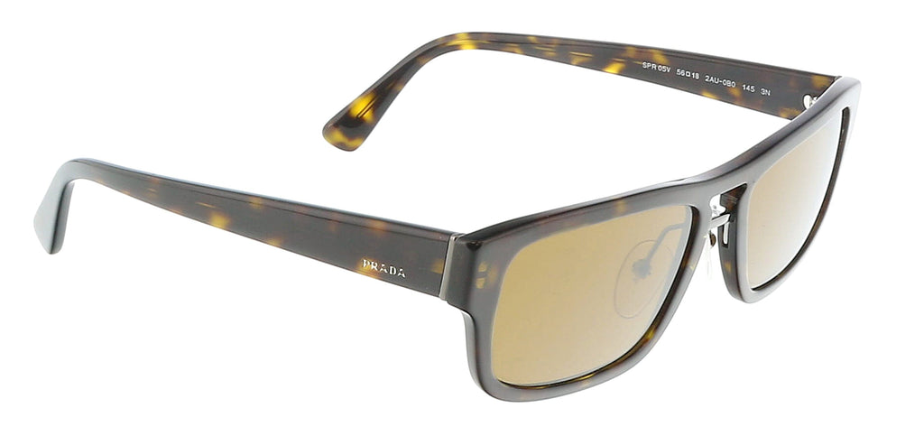 Prada 0PR 05VS 2AU0B056 Heritage Havana Full rim Rectangle Sunglasses