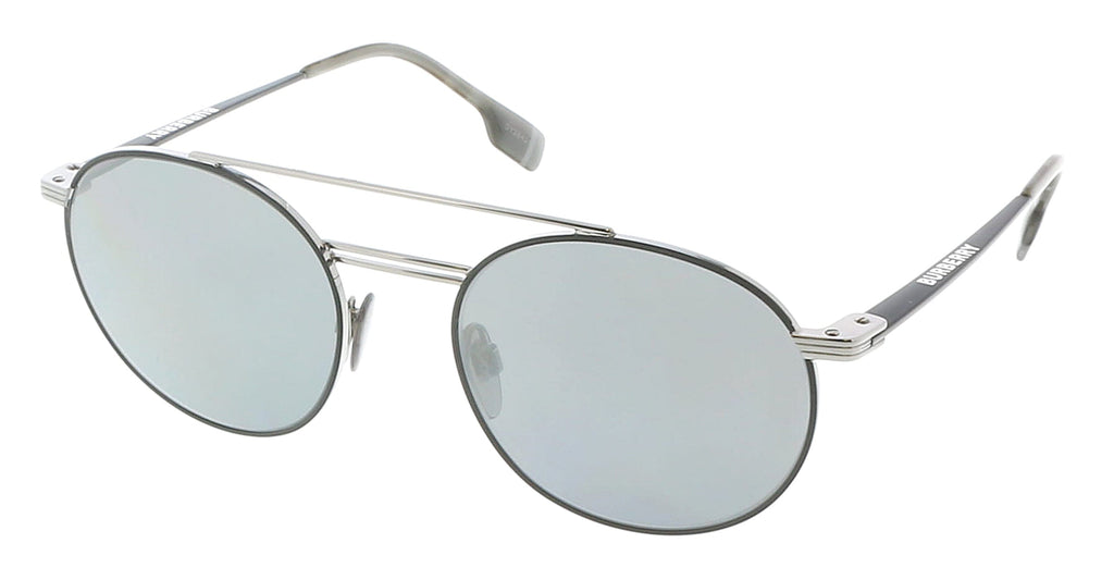 Burberry  Gunmetal Full rim Aviator Sunglasses