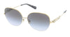 Coach  Light Gold Full rim Round Sunglasses