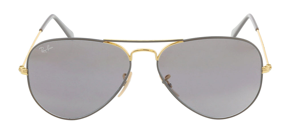 Ray-Ban 0RB3025 9154AH58 Grey/Gold Full rim Aviator Sunglasses