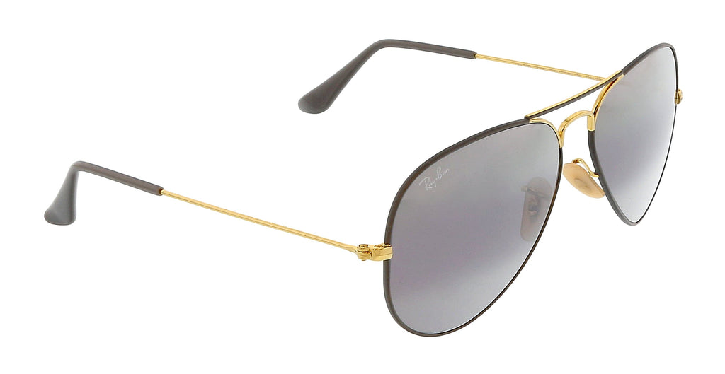 Ray-Ban 0RB3025 9154AH58 Grey/Gold Full rim Aviator Sunglasses