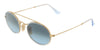 Ray-Ban  Gold Blue Full rim Oval Sunglasses