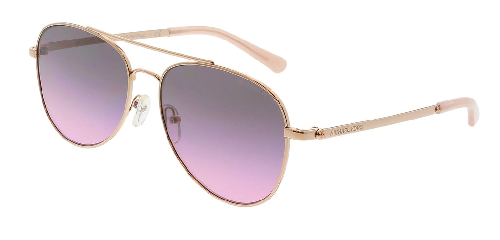 Michael Kors 0MK1045 1108I656 Rose Gold Full rim Aviator Sunglasses