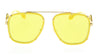 Versace 0VE2233 14736D60 Neon Yellow Full rim Aviator Sunglasses