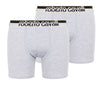 Roberto Cavalli Grey Melange Cotton Jersey Stretch Boxer Brief-2-Pack-