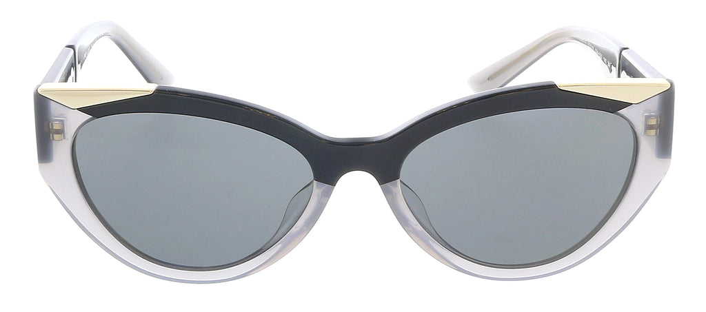 Prada  0PR 03WSF 03M550 Black Opal Grey Cat Eye Sunglasses