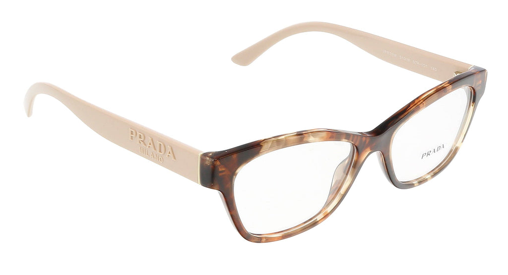 Prada 0PR 03WV 07R1O151 Rectangle Full rim Havana Eyeglasses