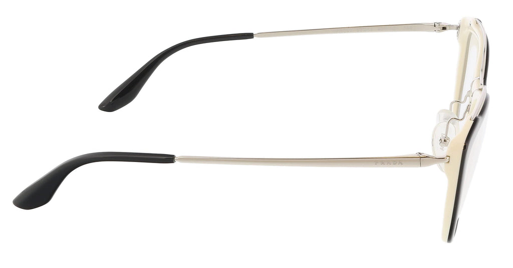 Prada 0PR 04VV 4BK1O153 Conceptual Cat Eye Full Rim BlacK/Ivory Eyeglasses