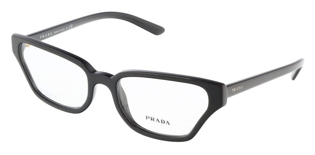 Prada  Irregular Full Rim Black Eyeglasses