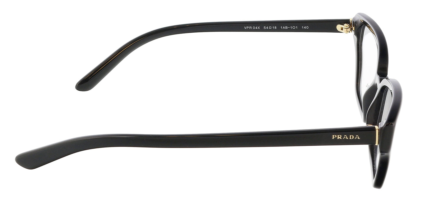 Prada 0PR 04XV 1AB1O154 Irregular Full Rim Black Eyeglasses