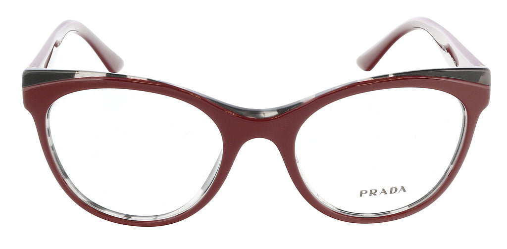 Prada 0PR 05WV 07H1O151 Cat Eye Full Rim Bordeaux/grey Eyeglasses