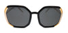 Prada 0PR 20XS 02F5S058 Black Square Sunglasses