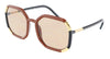 Prada  Square Full Rim Brown Sunglasses