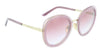 Prada 0PR 54YS 05Y02O53 Round Full Rim Buganville Opal Sunglasses