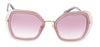 Prada 0PR 53YS 05Y02O53 Square Full Rim Buganville Opal Sunglasses