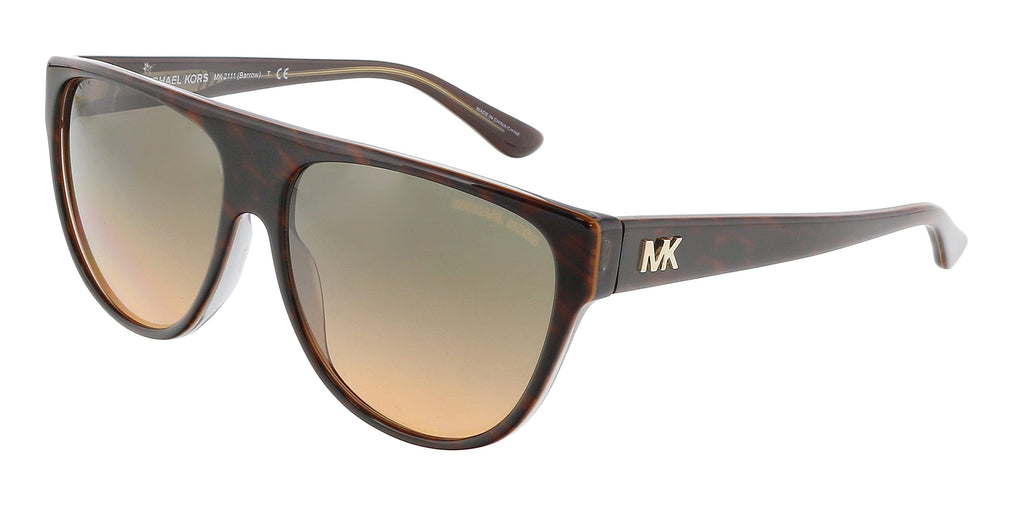 Michael Kors  Rectangle Full rim Brown Leopard Sunglasses