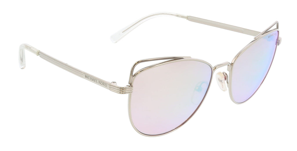 Michael Kors 0MK1035 11537V55 St Lucia Cat Eye Full Rim Silver Sunglasses