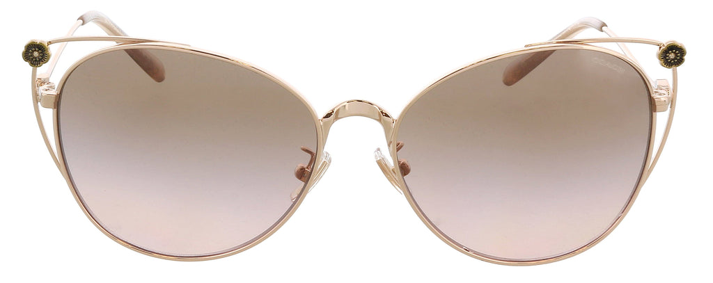 Coach 0HC7096B 93311158 Cat Eye Full Rim Shiny Gold Sunglasses