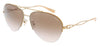 Coach  Aviator Full rim Shiny Gold Sunglasses