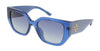 Tory Burch  Square Full Rim Sapphire Blue Sunglasses