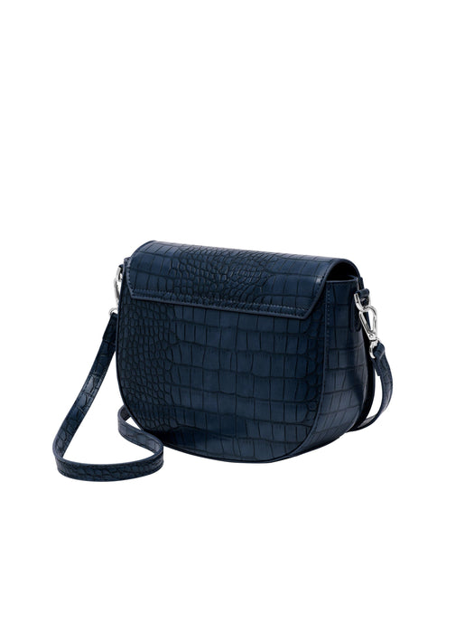 Cavalli Class TORINO Navy Medium Crocco Saddle  Crossbody bag