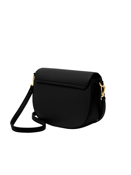 Cavalli Class TORINO Black Medium Crocco Saddle Crossbody bag