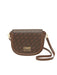 Cavalli Class TORINO Brown Medium Crocco Saddle Crossbody bag