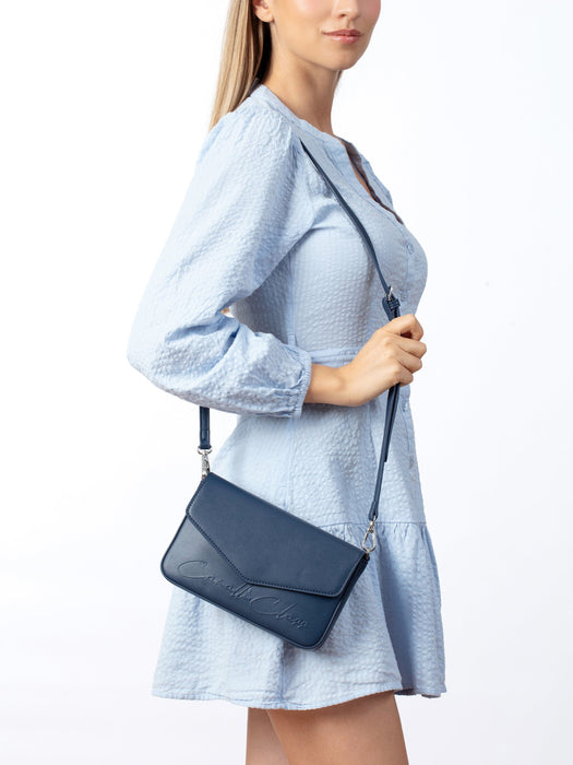 Cavalli Class MESSINA Navy Small Envelope Crossbody bag