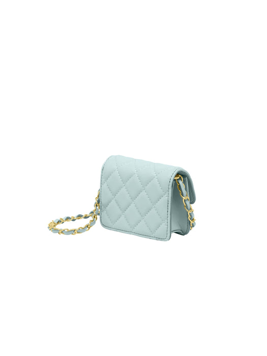 Cavalli Class COMO  Light Blue  Mini Quilted Crossbody  Bag
