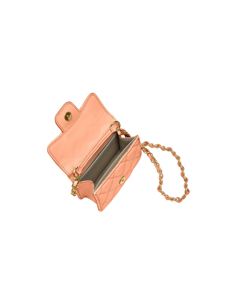 Cavalli Class COMO  Light Peach  Mini Quilted Crossbody  Bag
