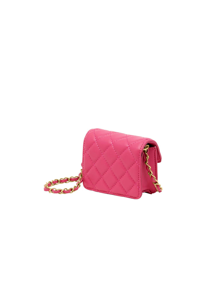 Cavalli Class COMO  Pink  Mini Quilted Crossbody  Bag