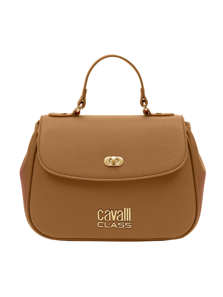 Cavalli Class LUCCA Camel Medium Top Handle Shoulder Bag