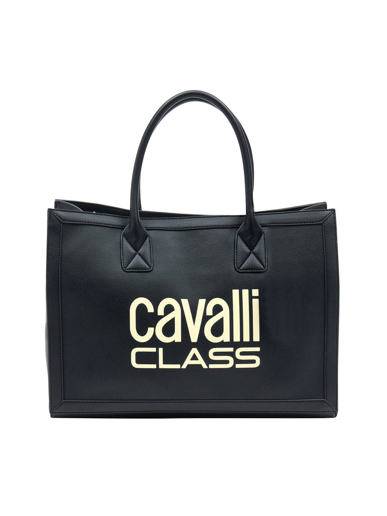 Cavalli Class MODENA Black Large Shopper Tote Bag