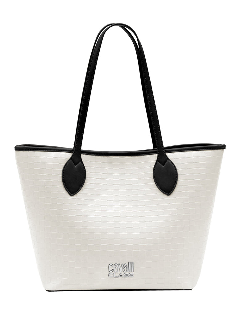 Cavalli Class RAVENNA White Everyday Soft Large Shopper Tote Bag