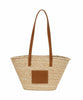 Cavalli Class CERVINIA Natural/Brown Medium Straw Beach Tote Bag