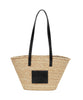 Cavalli Class CERVINIA Natural/Black Medium Straw Beach Tote Bag