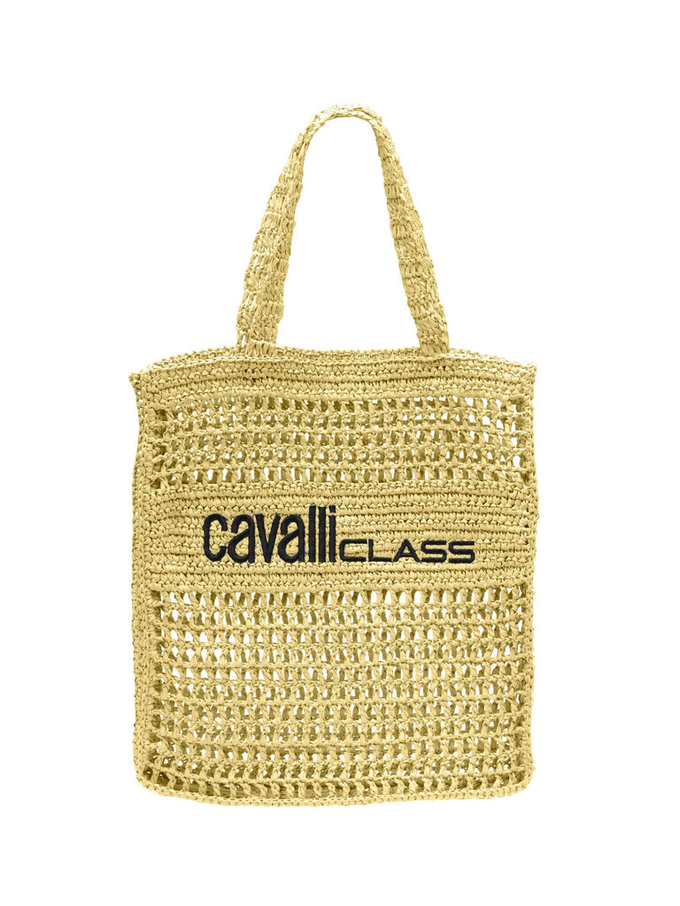 Cavalli Class PORTOFINO Natural Large Crochet Beach Shopper Bag