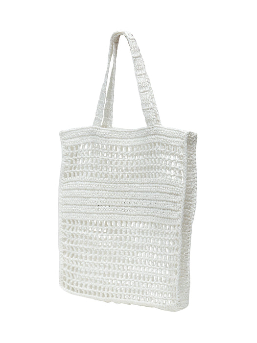 Cavalli Class PORTOFINO White Large Crochet Beach Shopper Bag