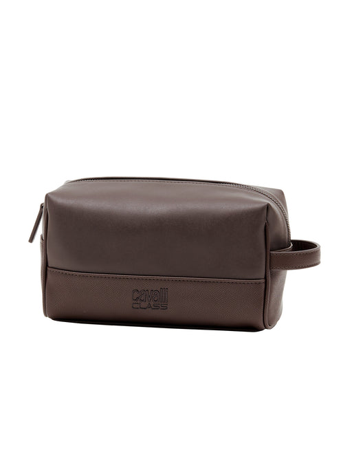 Cavalli Class UDINE Dark Brown Medium Pouch Travel Bag