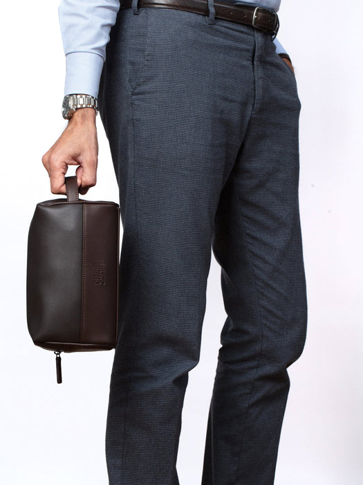 Cavalli Class UDINE Dark Brown Medium Pouch Travel Bag