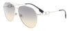 Burberry  Full Rim Silver Aviator Sunglasses