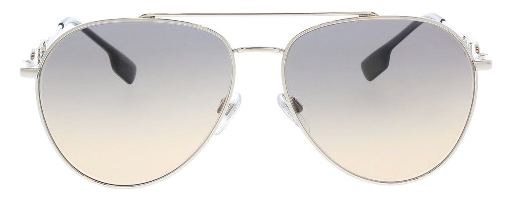 Burberry 0BE3128 1005G958 Full Rim Silver Aviator Sunglasses