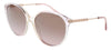 Michael Kors  Cateye Full Rim Clear Pink Sunglasses