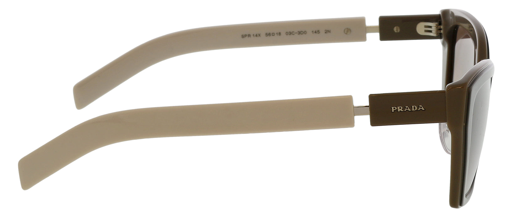 Prada 0PR 14XS 03C3D056 Cat Eye Full rim Brown Sunglasses