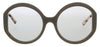 Prada 0PR 22XS 08G06D55 Full Rim Light Grey Round Sunglasses