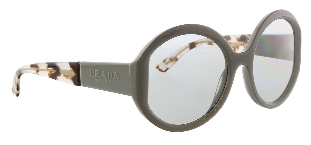 Prada 0PR 22XS 08G06D55 Full Rim Light Grey Round Sunglasses